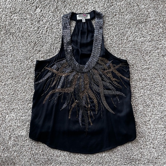 LAST CHANCE SALE! Ecoté Beaded Racerback Tank Top - Picture 1 of 5